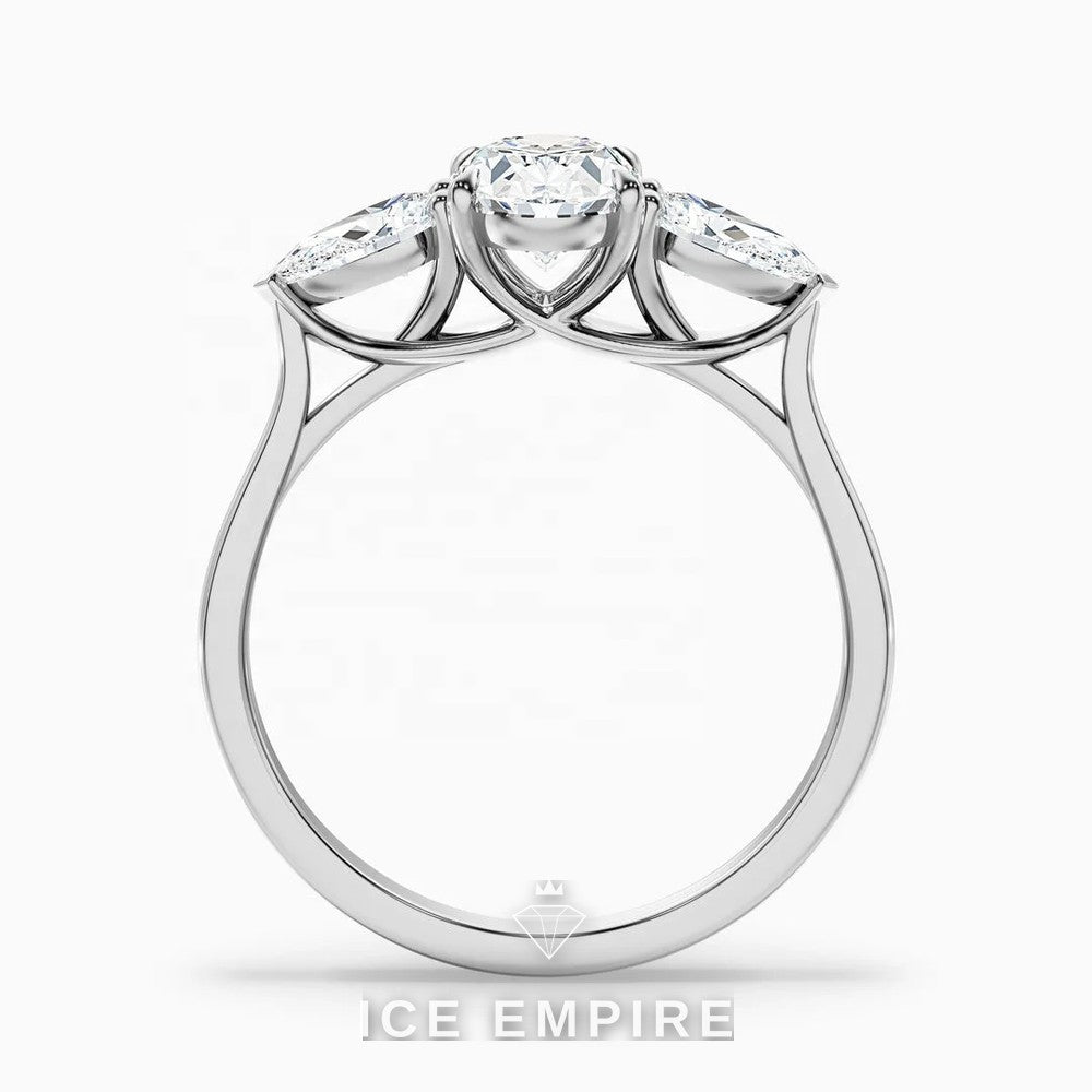 Iced Out 10K Gold Lab Grown Diamond Engagement Ring