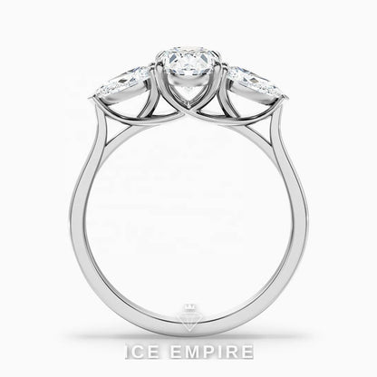 Iced Out 10K Gold Lab Grown Diamond Engagement Ring