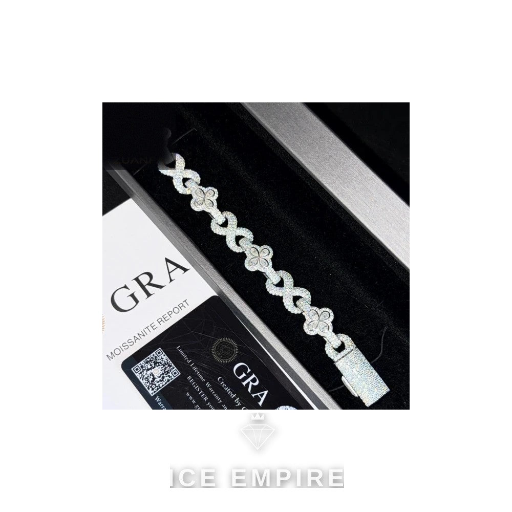 Iced Out Rose Gold Plated Moissanite Cuban Chain