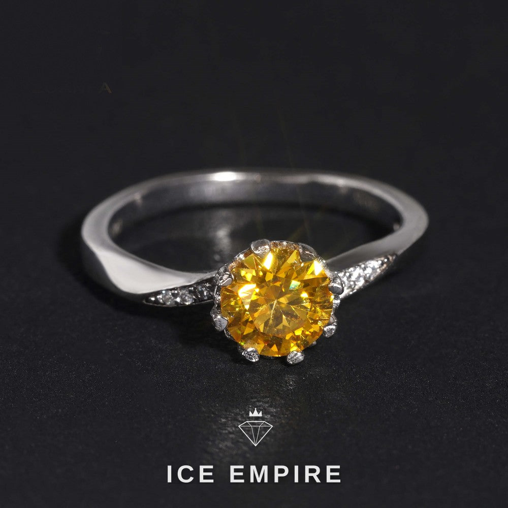 Iced Out 925 Silver Moissanite Wedding Band