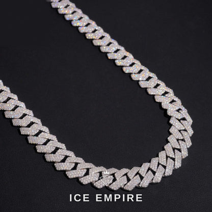 Iced Out Rose Gold Plated Moissanite Cuban Chain