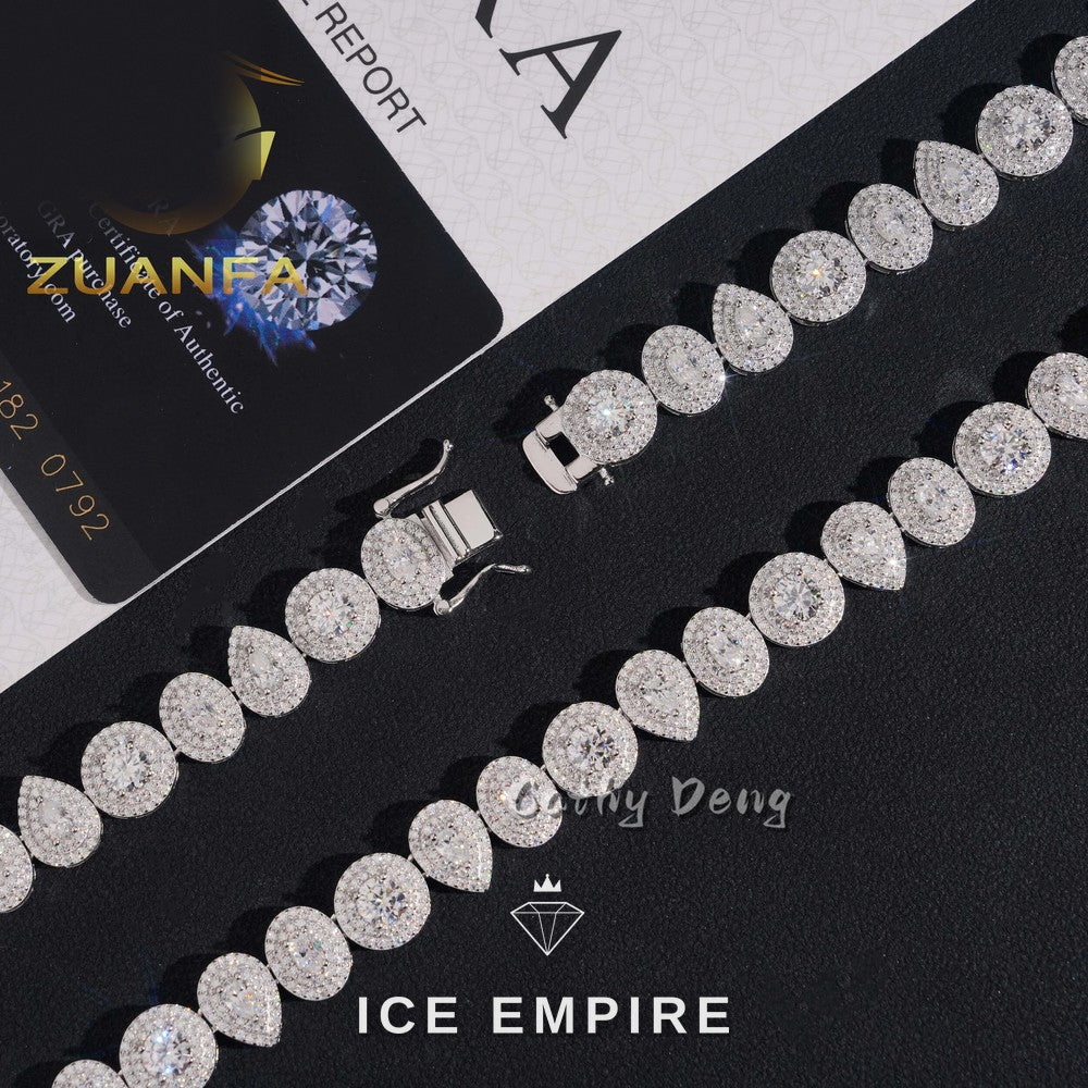 Iced Out Rose Gold Plated Moissanite Cuban Chain