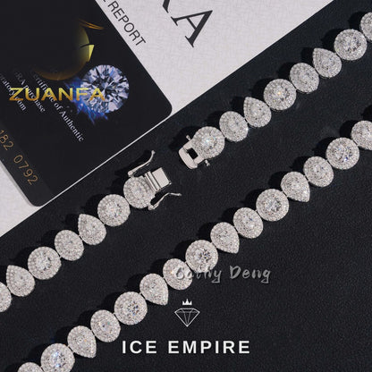 Iced Out Rose Gold Plated Moissanite Cuban Chain