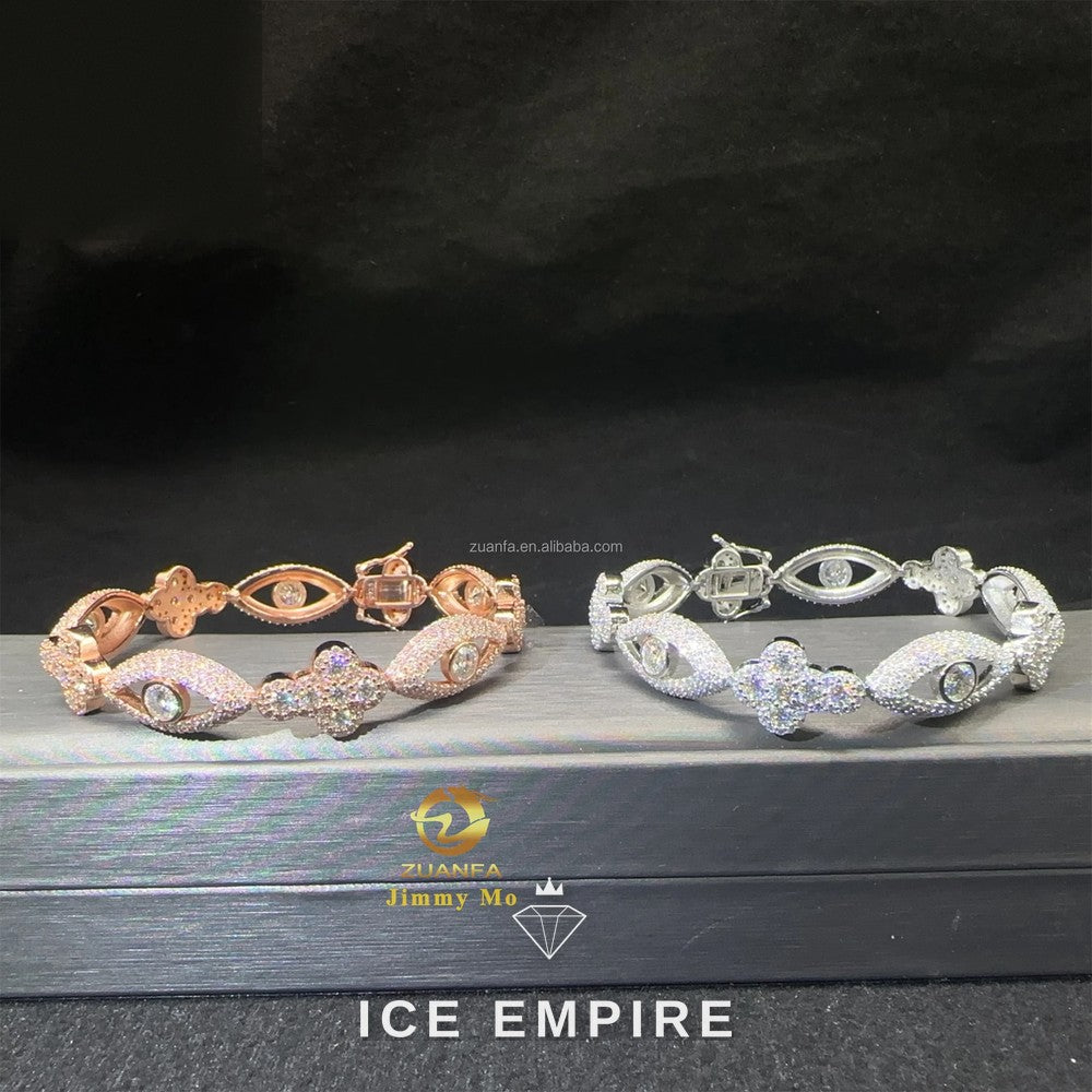 Iced Out 925 Silver Moissanite Cuban Chain