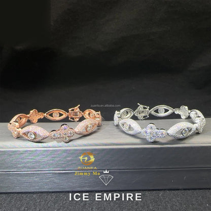 Iced Out 925 Silver Moissanite Cuban Chain