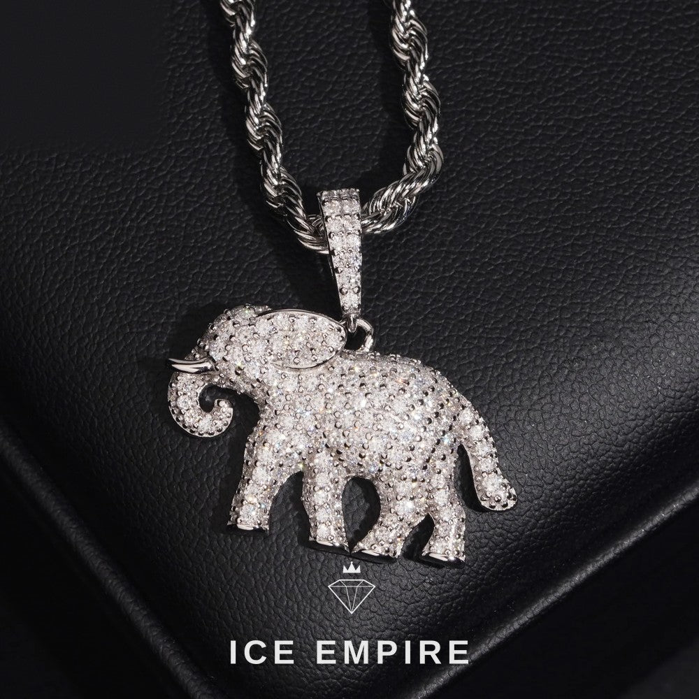 Iced Out Rose Gold Plated Moissanite Pendant