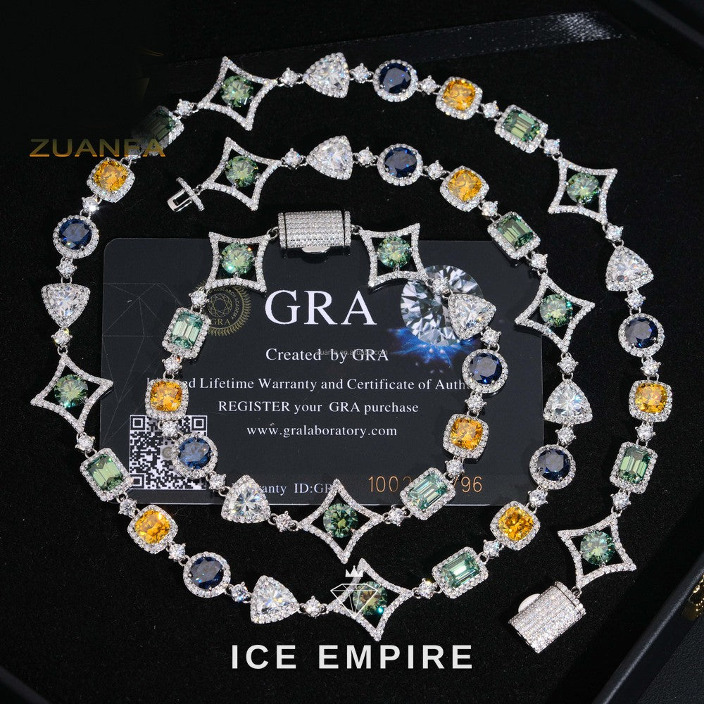 Iced Out Gold Plated Moissanite Cuban Chain