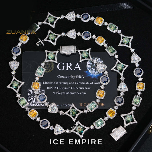 Iced Out Gold Plated Moissanite Cuban Chain
