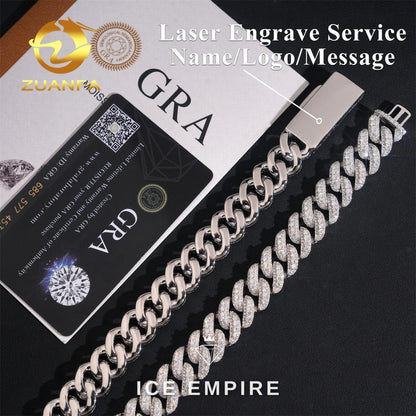 Iced Out Rose Gold Plated Moissanite Cuban Chain