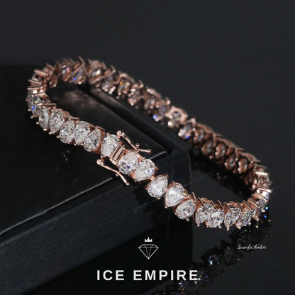 Iced Out 925 Silver Moissanite Tennis Chain