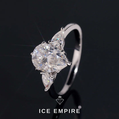 Iced Out Rose Gold Plated Moissanite Wedding Band