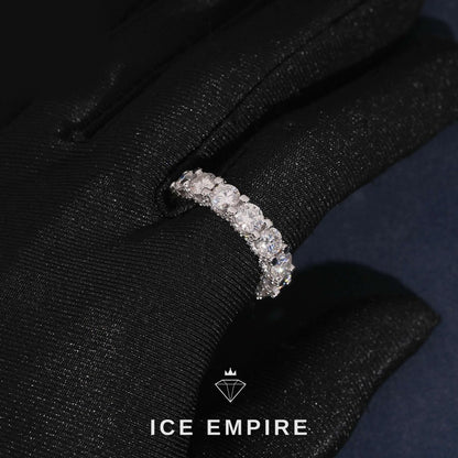 Iced Out 925 Silver Moissanite Ring