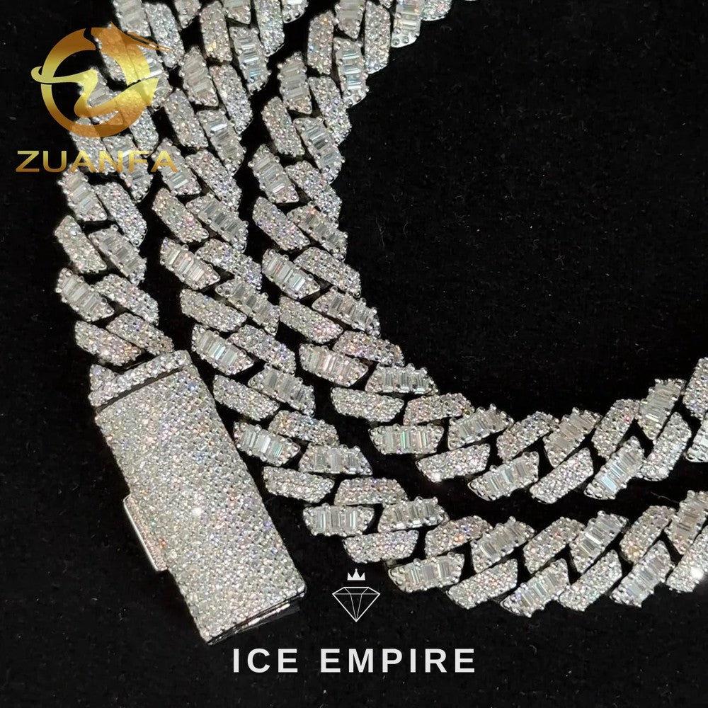 Iced Out Rose Gold Plated Moissanite Cuban Chain
