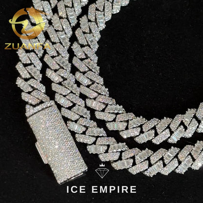 Iced Out Rose Gold Plated Moissanite Cuban Chain