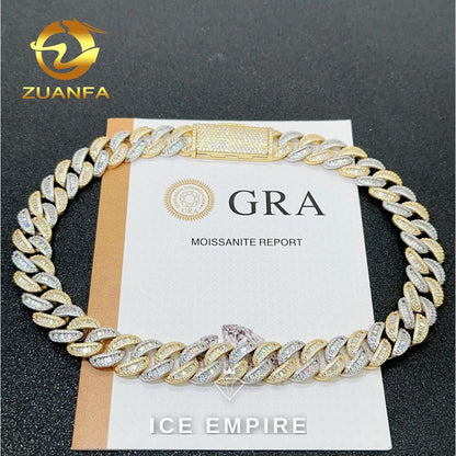 Iced Out Rose Gold Plated Moissanite Cuban Chain