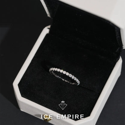 Iced Out 925 Silver Moissanite Ring