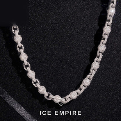 Iced Out Rose Gold Plated Moissanite Cuban Chain