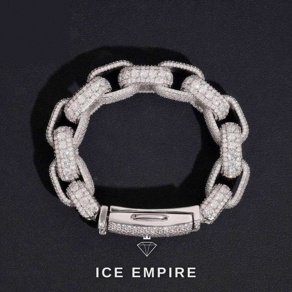 Iced Out Gold Plated Moissanite Cuban Chain