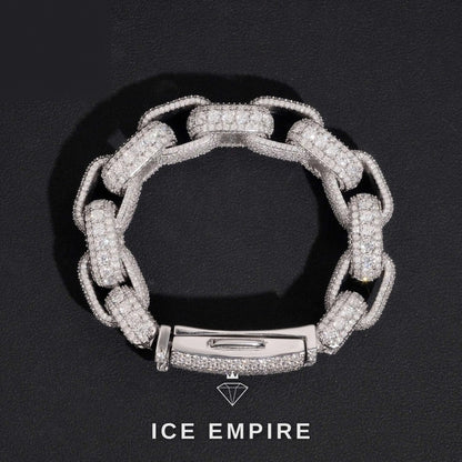 Iced Out Gold Plated Moissanite Cuban Chain