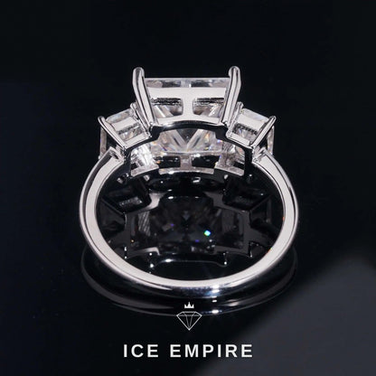 Iced Out Gold Plated Moissanite Wedding Band