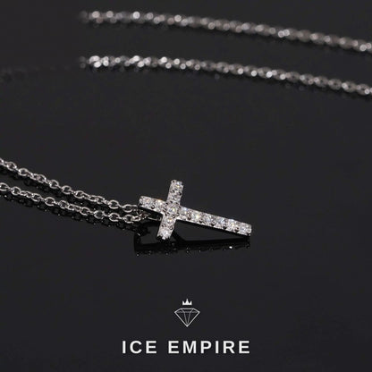 Iced Out Cross 925 Silver Lab Grown Diamond Pendant