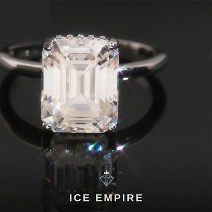 Iced Out 925 Silver Moissanite Wedding Band