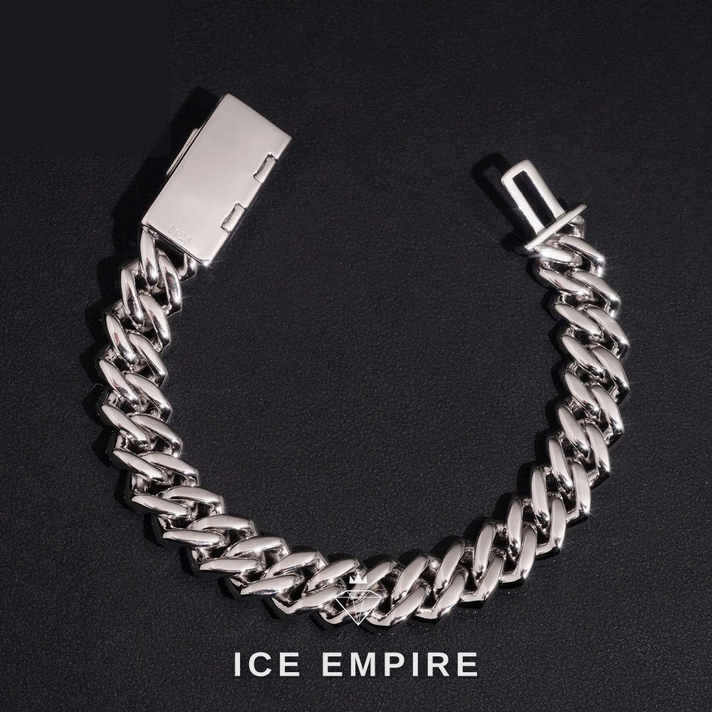 Iced Out Baguette Gold Plated Moissanite Cuban Chain