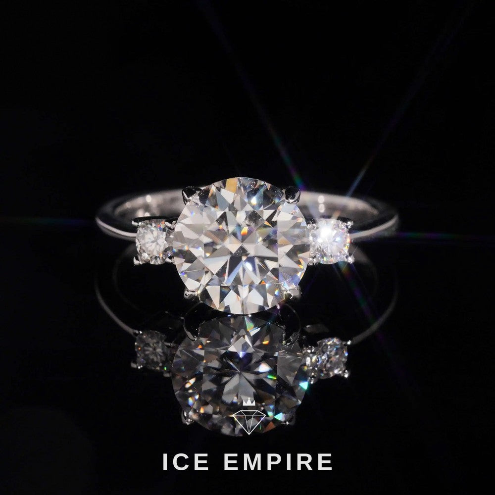 Iced Out Gold Plated Moissanite Wedding Band