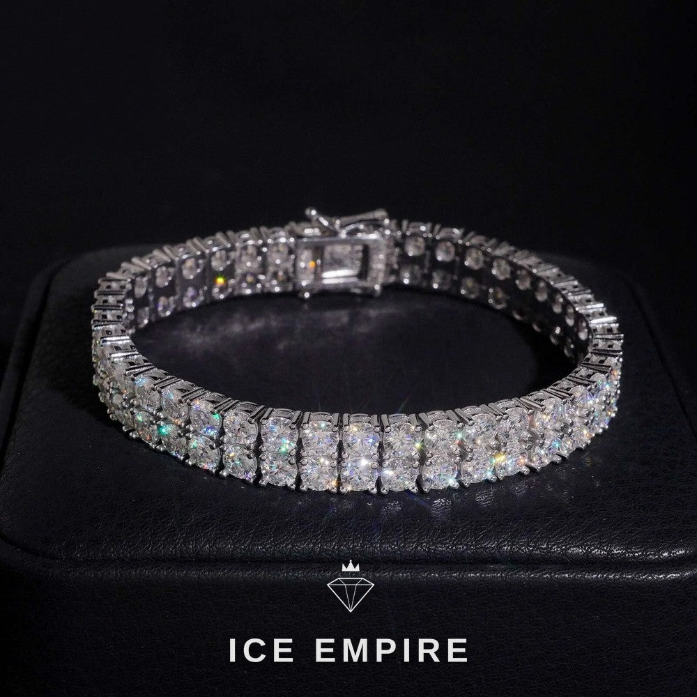 Iced Out 925 Silver Moissanite Tennis Bracelet