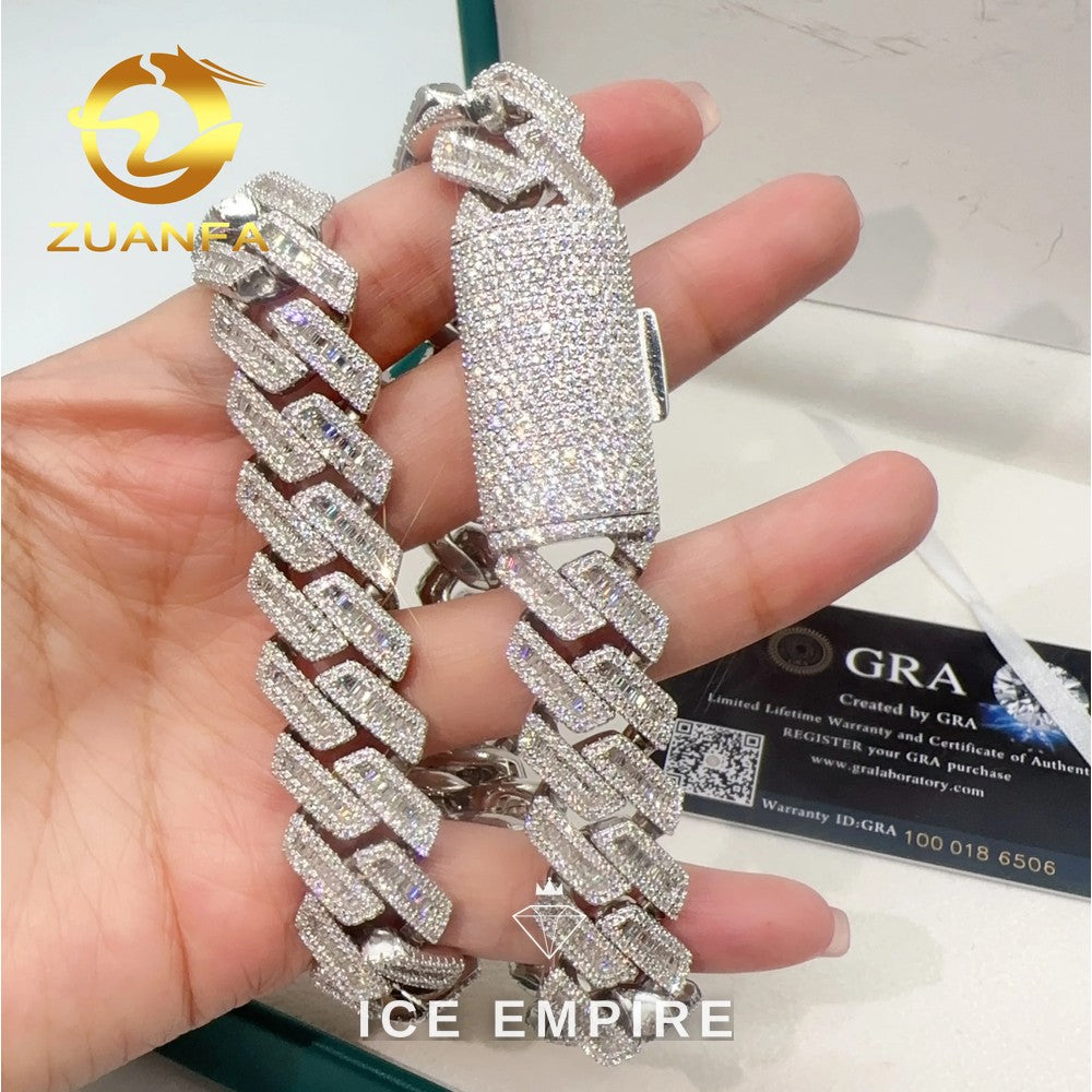 Iced Out Rose Gold Plated Moissanite Cuban Chain