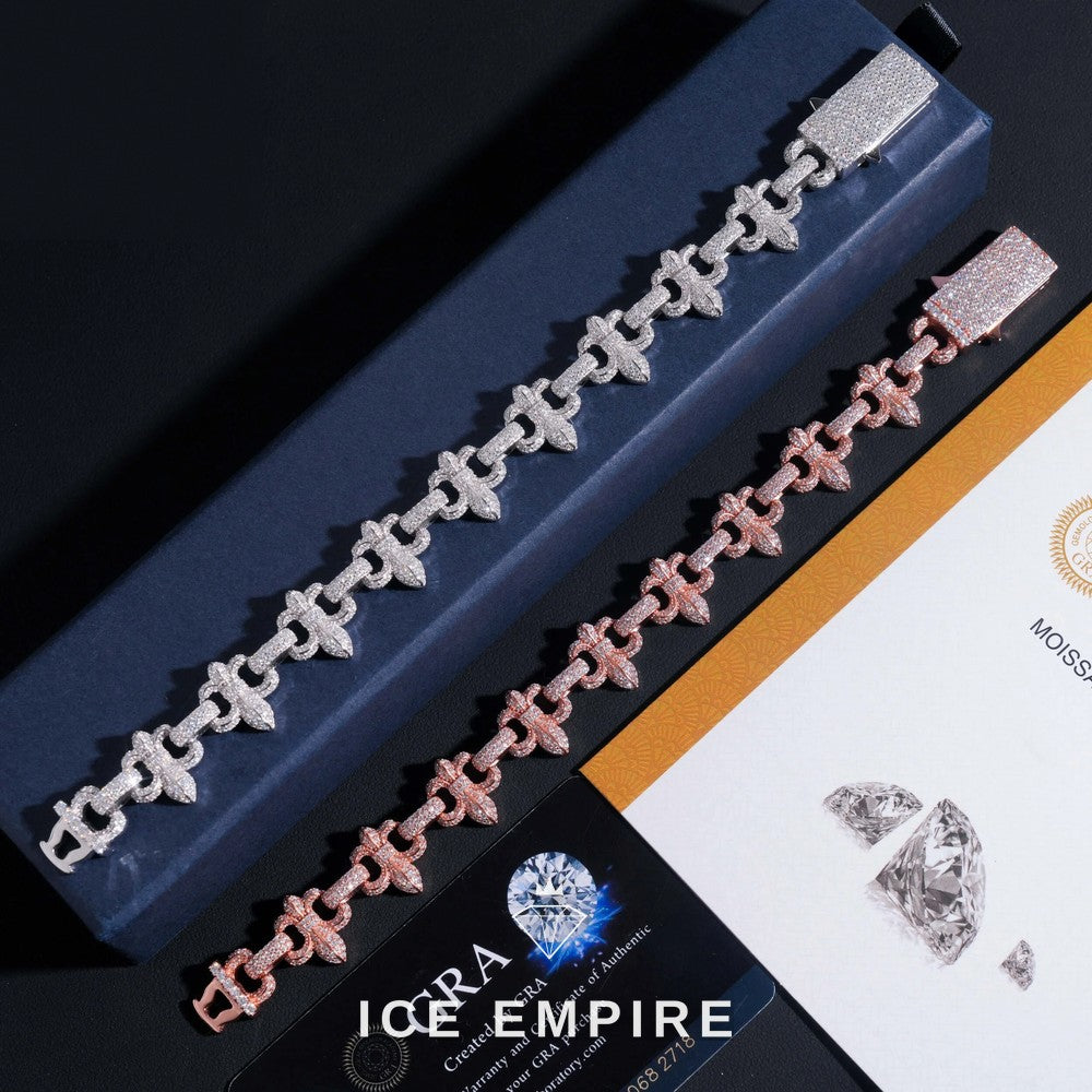 Iced Out 925 Silver Moissanite Cuban Chain