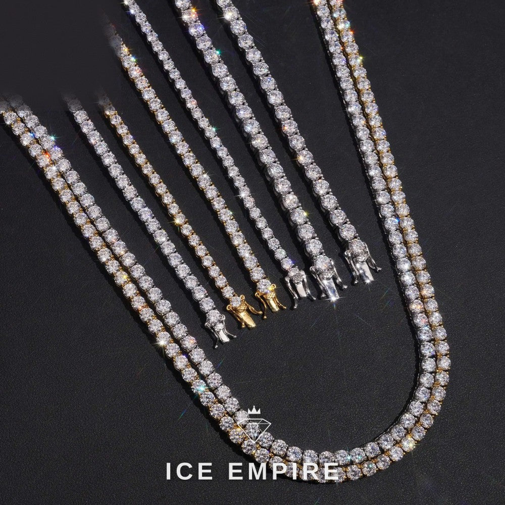 Iced Out 925 Silver Tennis Chain