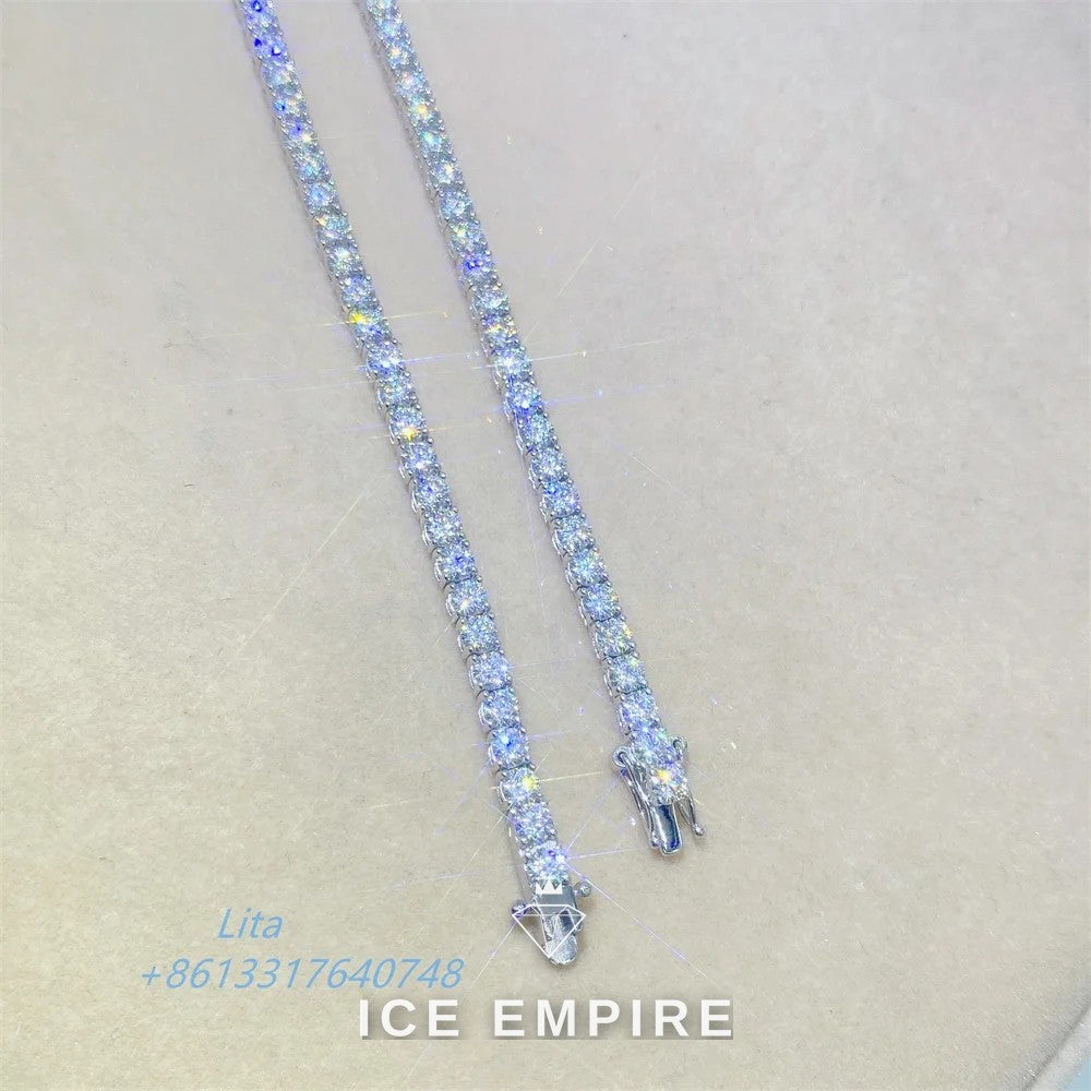 Iced Out Rose Gold Plated Moissanite Cuban Chain