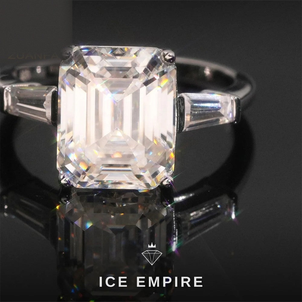 Iced Out Rose Gold Plated Moissanite Wedding Band