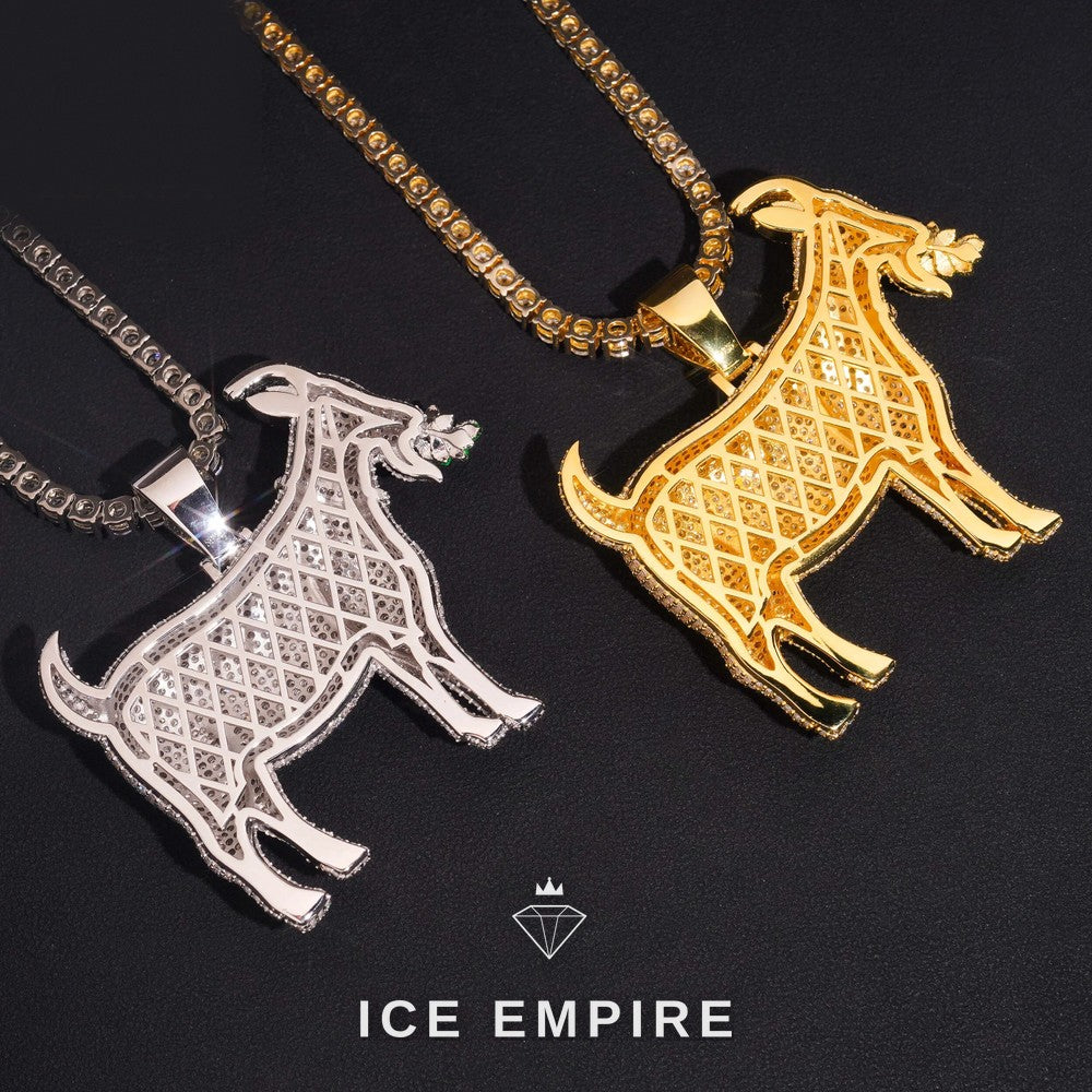 Iced Out Rose Gold Plated Moissanite Pendant