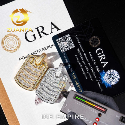 Iced Out Rose Gold Plated Moissanite Pendant
