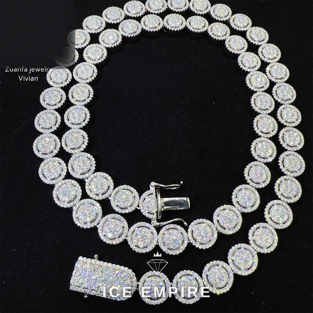 Iced Out Rose Gold Plated Moissanite Cuban Chain