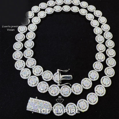Iced Out Rose Gold Plated Moissanite Cuban Chain