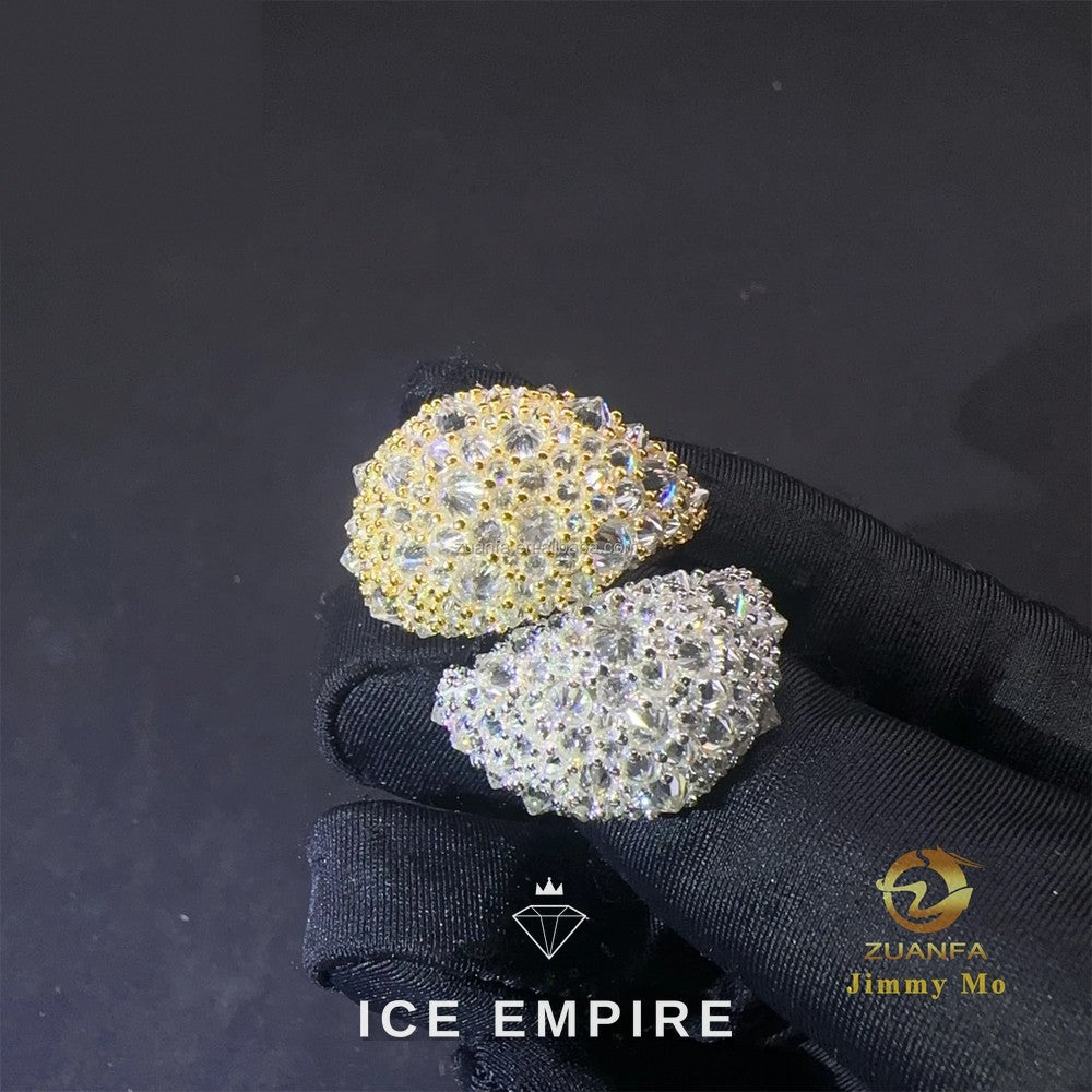 Iced Out Gold Plated Moissanite Ring
