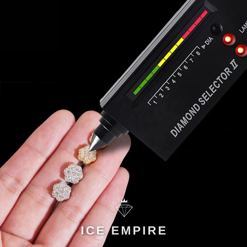 Iced Out 925 Silver Moissanite Earrings