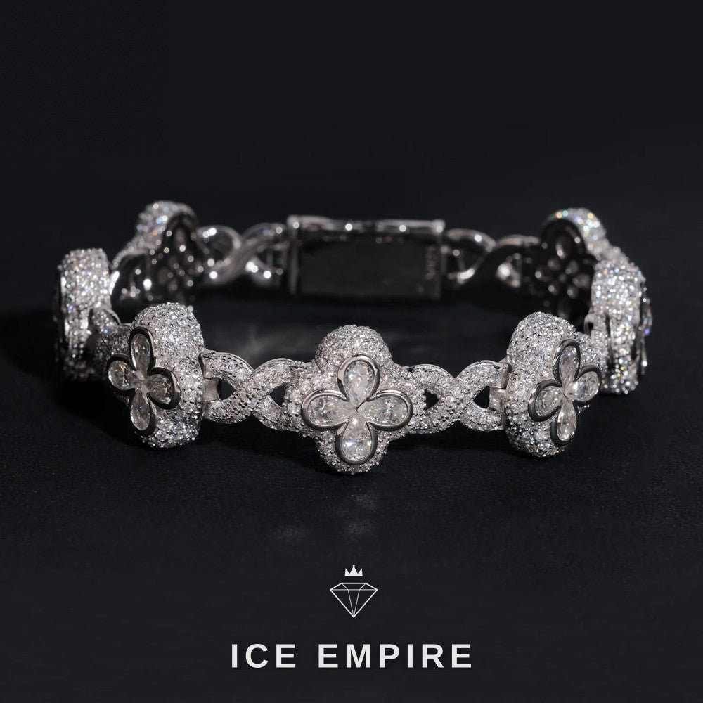 Iced Out 925 Silver Moissanite Cuban Chain