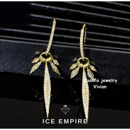 Iced Out 925 Silver Moissanite Earrings