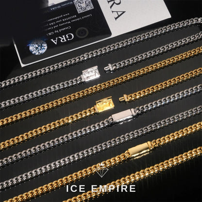 Iced Out Gold Plated Moissanite Cuban Chain