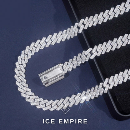 Iced Out Rose Gold Plated Moissanite Cuban Chain