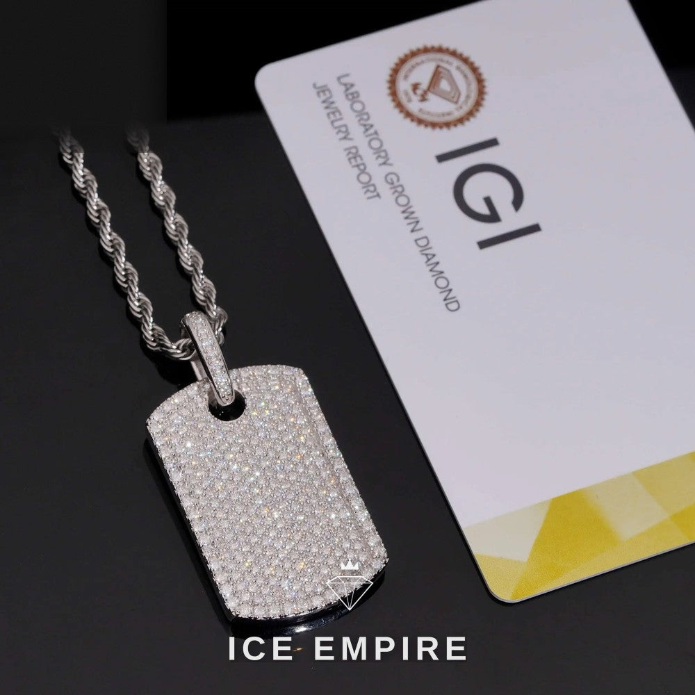 Iced Out 925 Silver Lab Grown Diamond Pendant