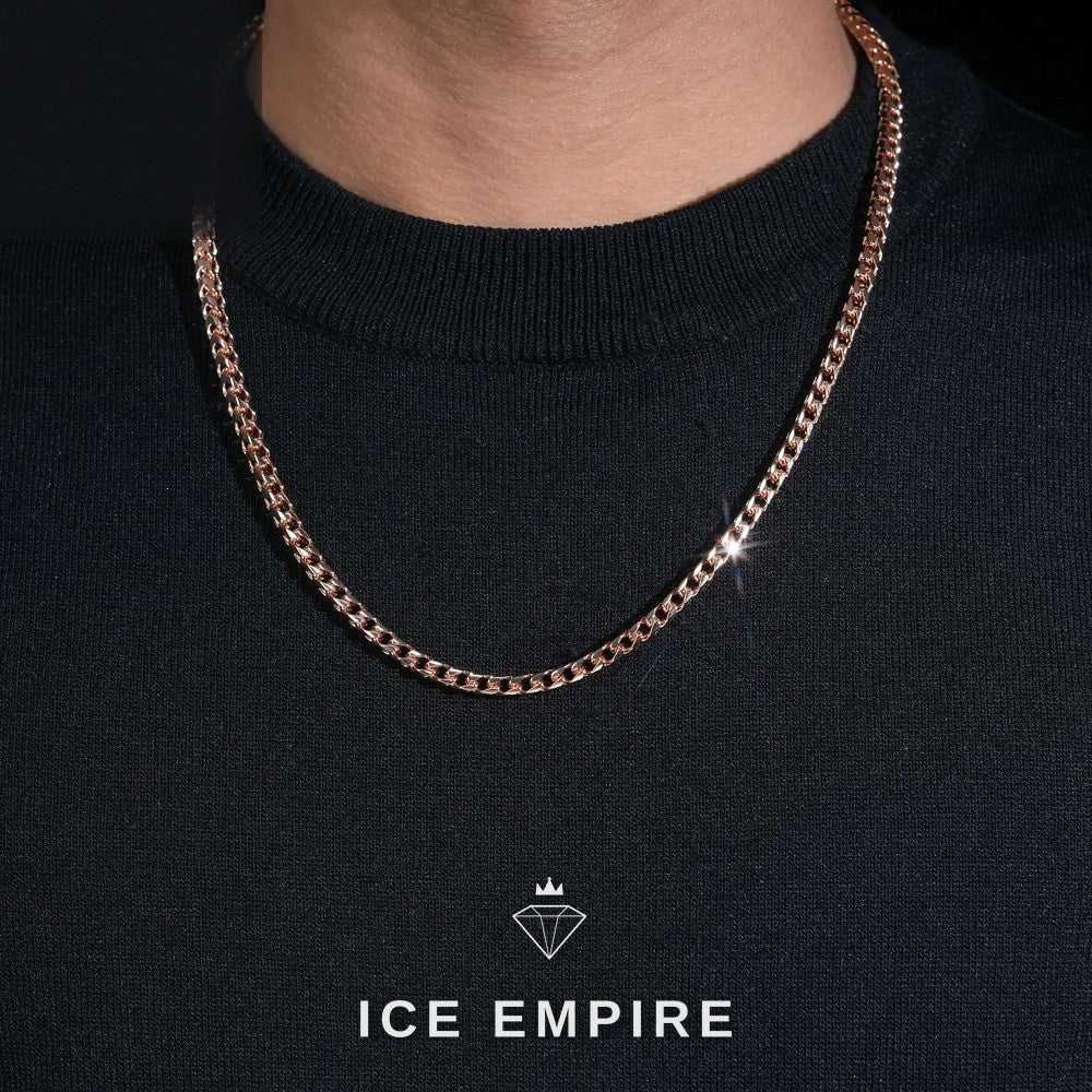 Iced Out Gold Plated Moissanite Cuban Chain