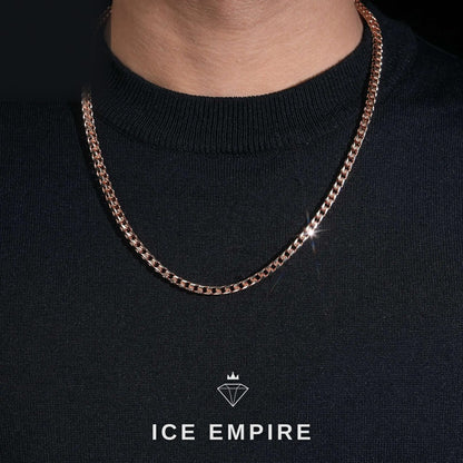 Iced Out Gold Plated Moissanite Cuban Chain