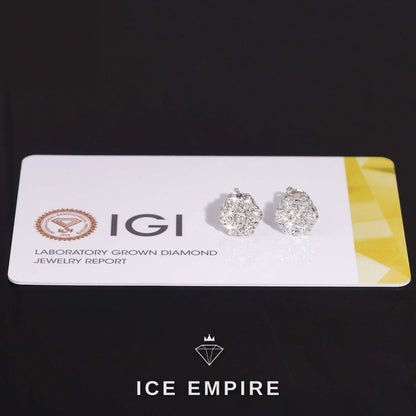 Iced Out Rose Gold Plated Lab Grown Diamond Earrings