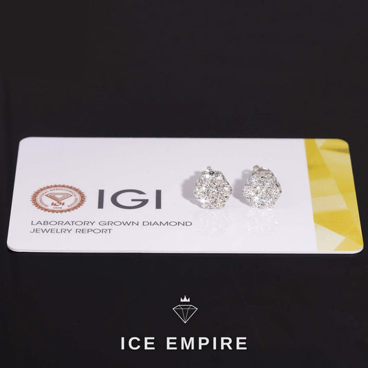 Iced Out Rose Gold Plated Lab Grown Diamond Earrings