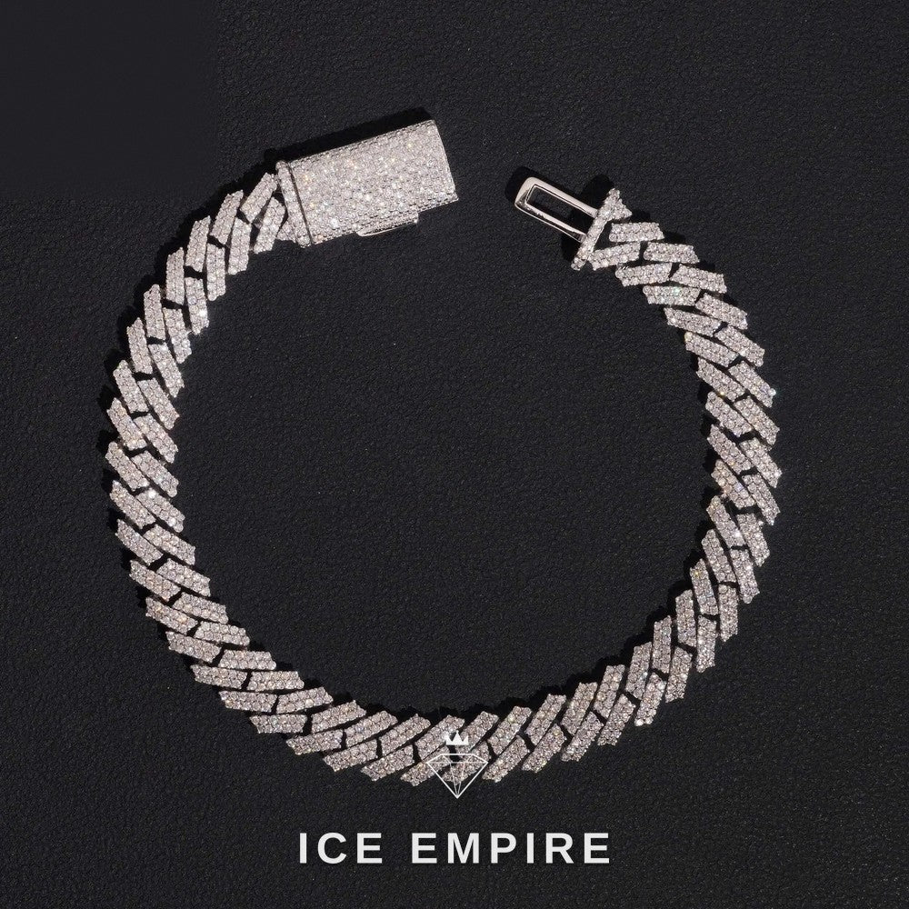 Iced Out Gold Plated Moissanite Cuban Chain